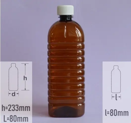 sticle PET 1 litru capac child resistance alb